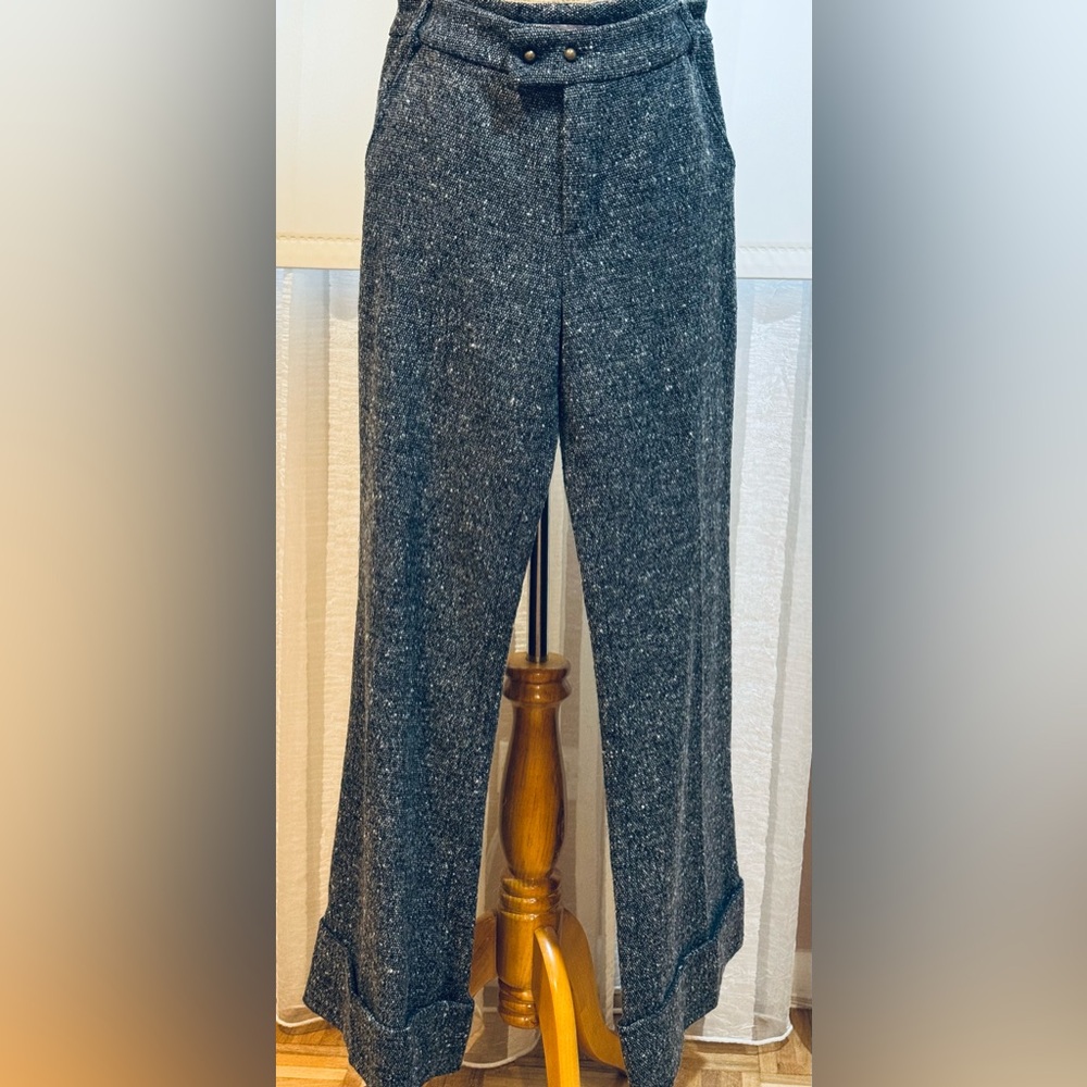 ORNA FARHO Chic Black White Women's Trousers, bell bottom, very stylish, M